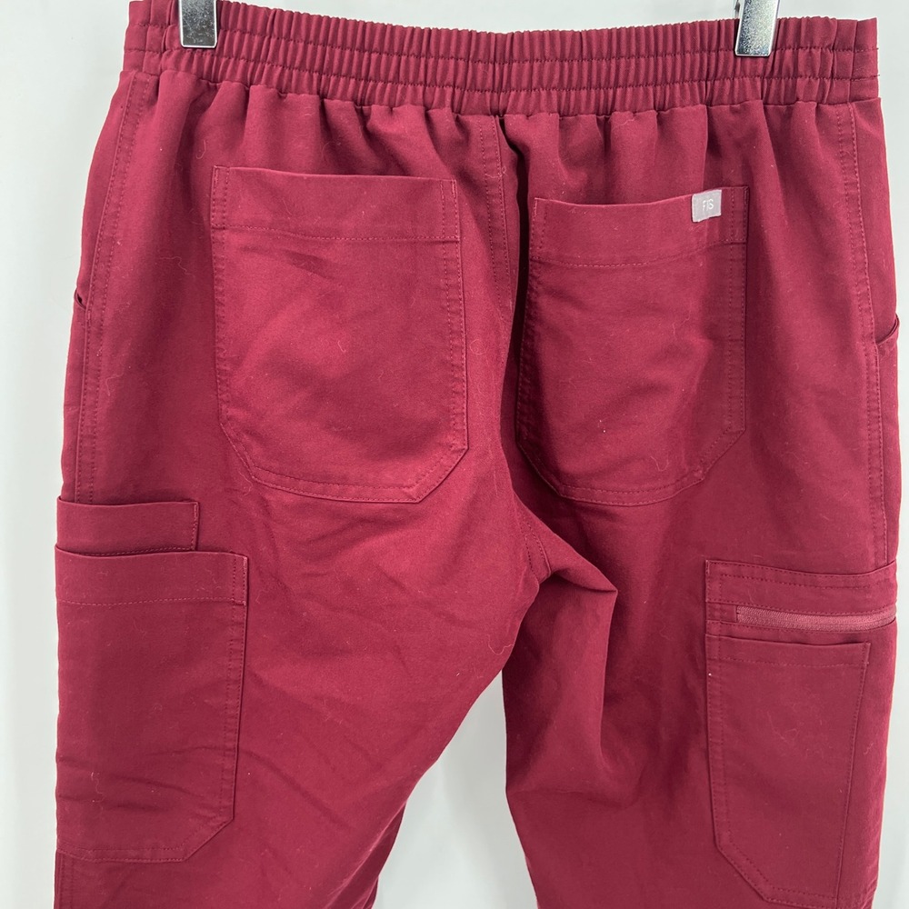 FIGS Yola Skinny High Waisted Scrub Pants Cranberry Red Size XS/P - Picture 6 of 10
